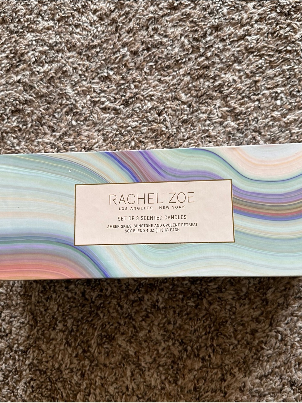 Rachel Zoe Trio of Quartz Inset 4 oz Candles